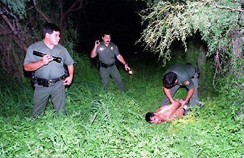 Border Patrol USBP CBP  illegal alien under arrest