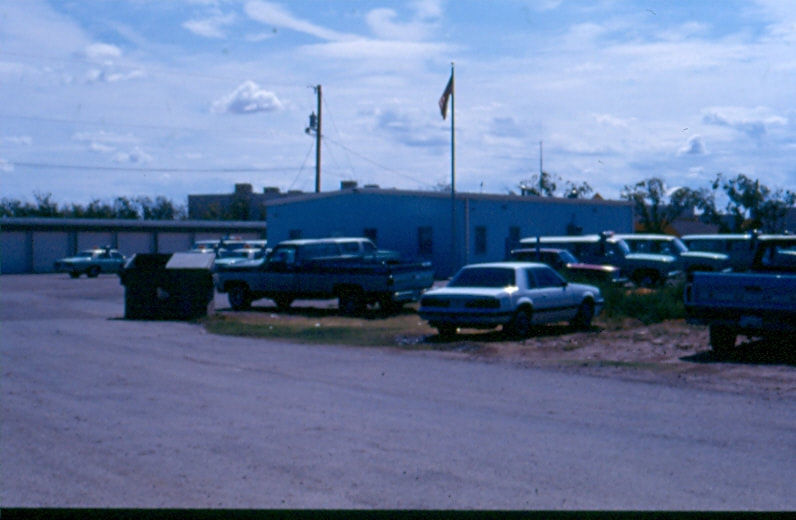 USBP Border Patrol photographs 1970-1990 a station's parking lot